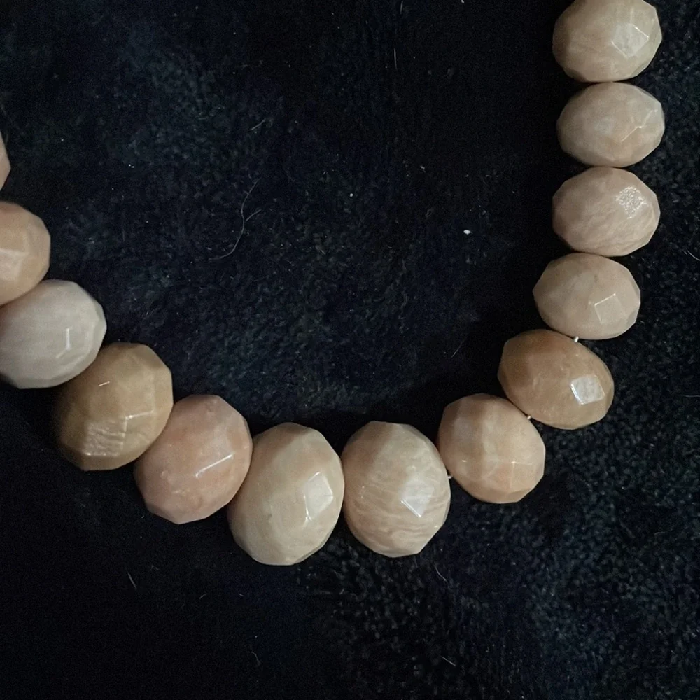 Peach Stone and Phosphosiderite Bead Necklace by Jay King - Picture 9 of 11